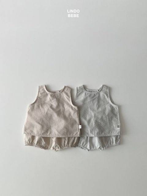 Bebe Summer Set (Back-Slit Sleeveless Blouse + Bloomer) Bebe Summer Set (Back-Slit Sleeveless Blouse + Bloomer)