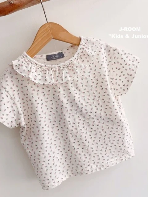 Strawberry Linen Frill Tee Strawberry Linen Frill Tee