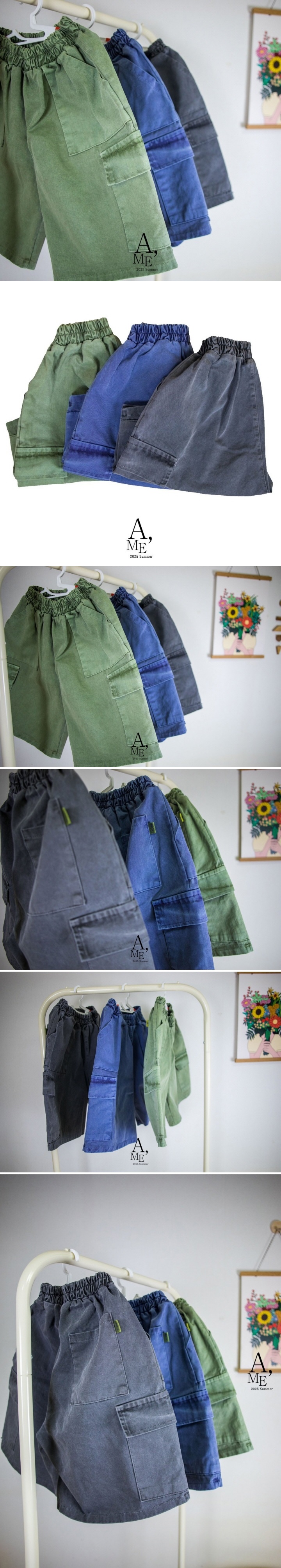 A Me - Korean Children Fashion - #Kfashion4kids - Pig Cargo Bermuda Shorts - 2