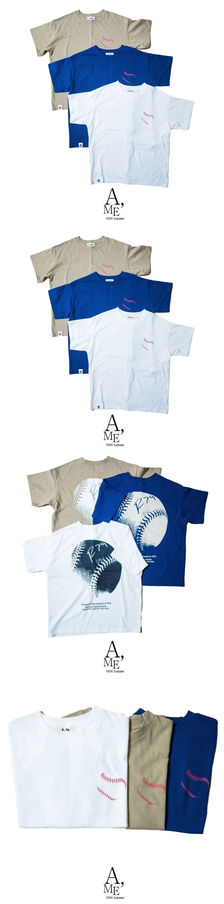 A Me - Korean Children Fashion - #childofig - Baseball Short Sleeve Tee - 2