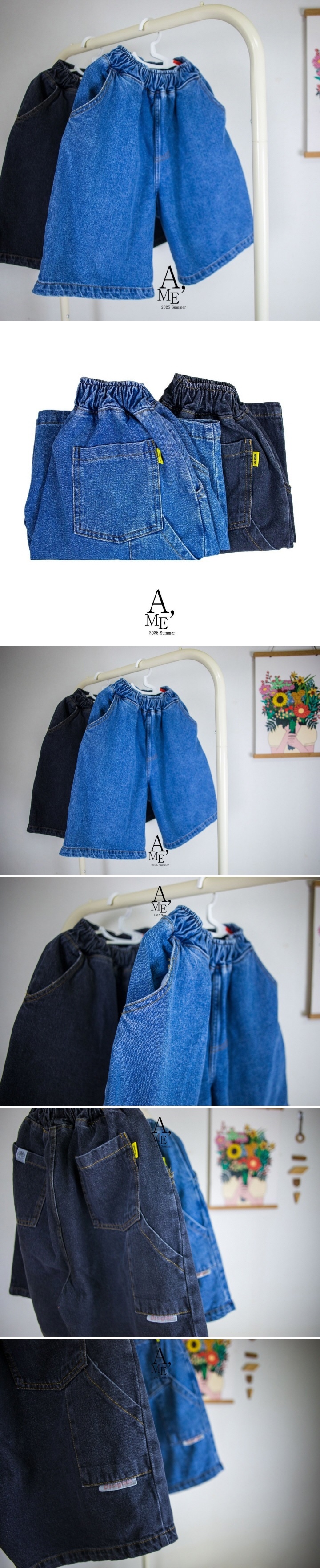 A Me - Korean Children Fashion - #kidsshorts - Denim Bermuda Shorts - 2