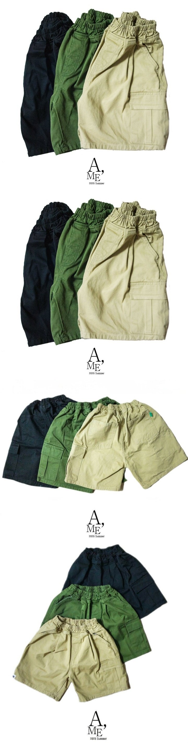 A Me - Korean Children Fashion - #magicofchildhood - One Cargo Cotton Shorts   - 2