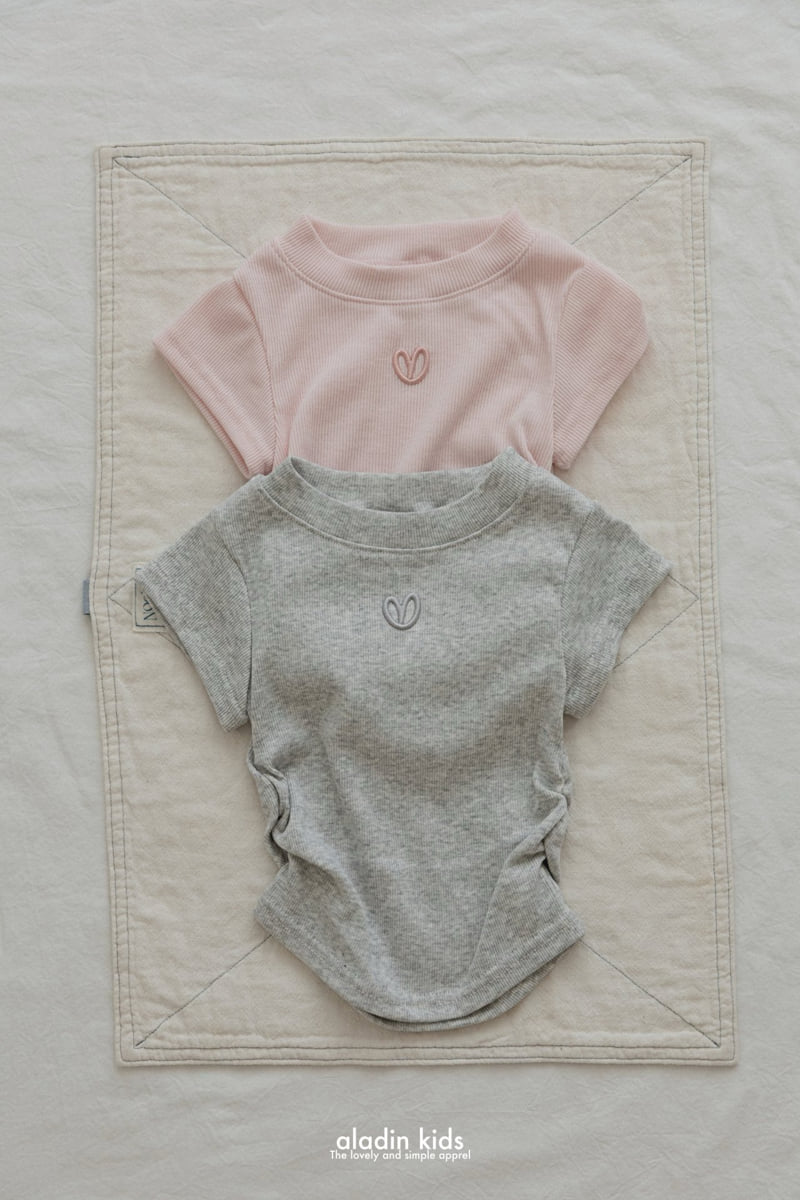 Aladin - Korean Children Fashion - #kidzfashiontrend - Heart Shirring Tee - 4