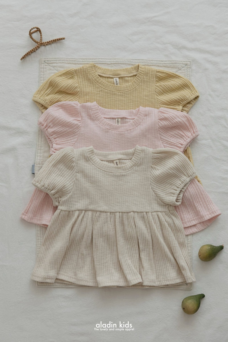 Aladin - Korean Children Fashion - #childofig - Signature Ribbed Blouse - 3