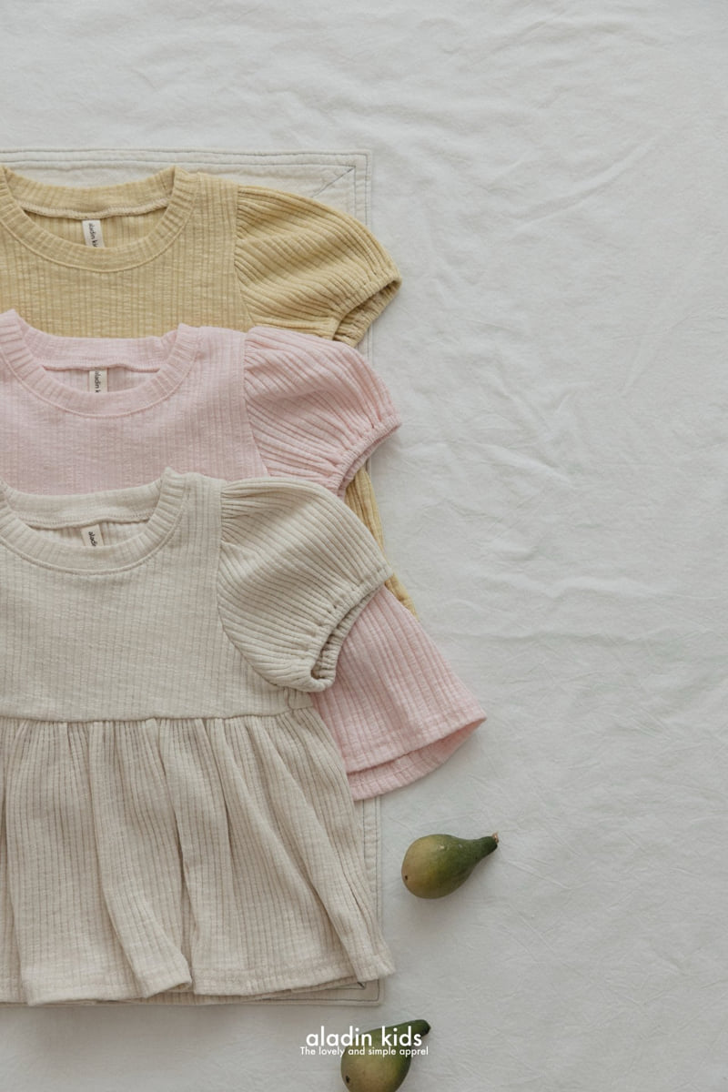 Aladin - Korean Children Fashion - #childofig - Signature Ribbed Blouse - 4