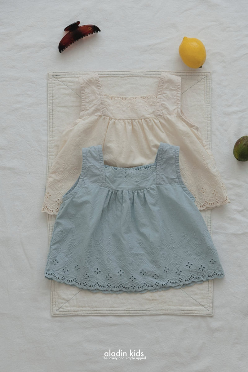 Aladin - Korean Children Fashion - #childrensboutique - Lace Sleeveless Blouse