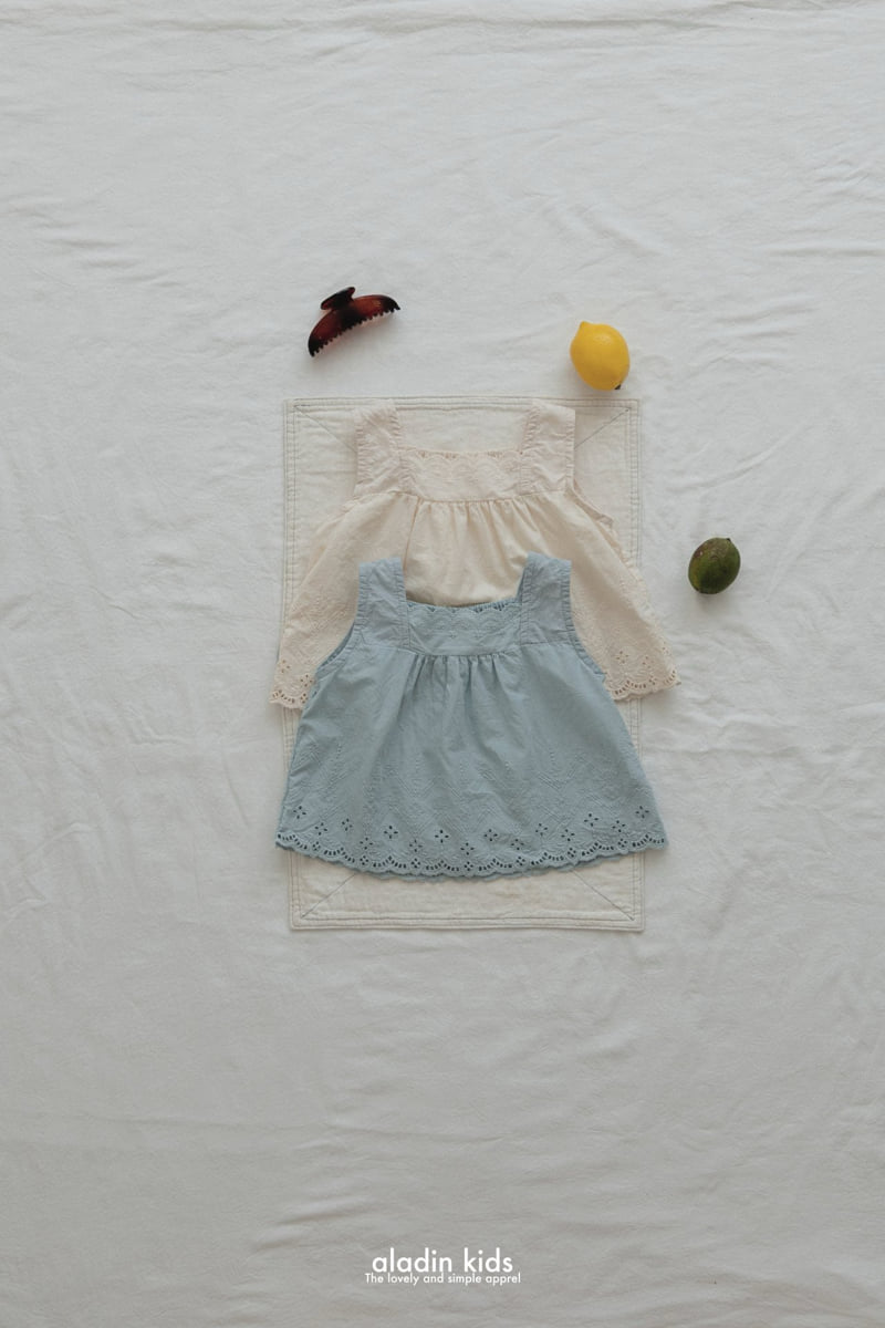 Aladin - Korean Children Fashion - #discoveringself - Lace Sleeveless Blouse - 3