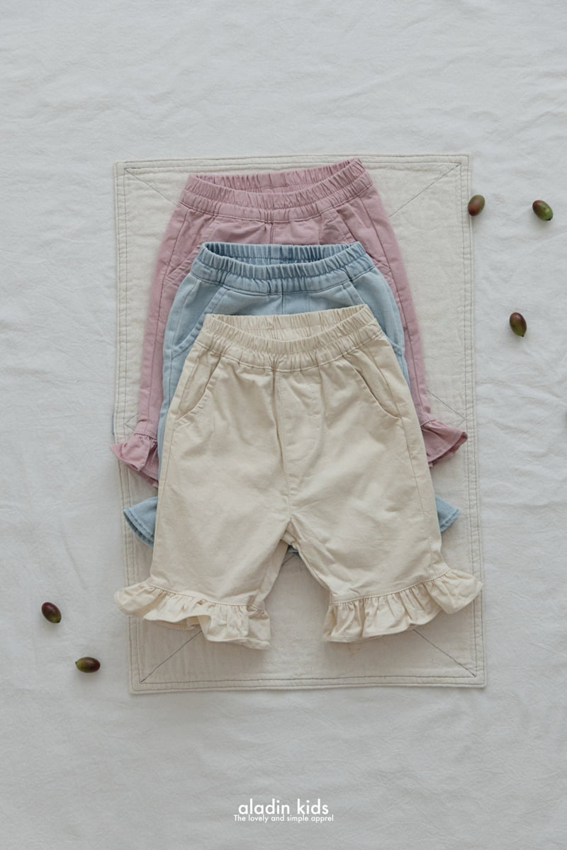 Aladin - Korean Children Fashion - #fashionkids - Frill Bootcut Pants (Cotton) - 4