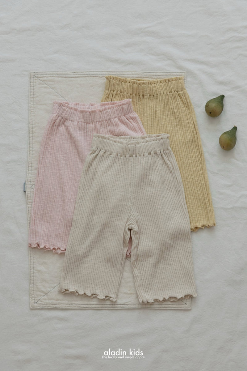 Aladin - Korean Children Fashion - #kidsstore - Signature Ribbed Pants - 3