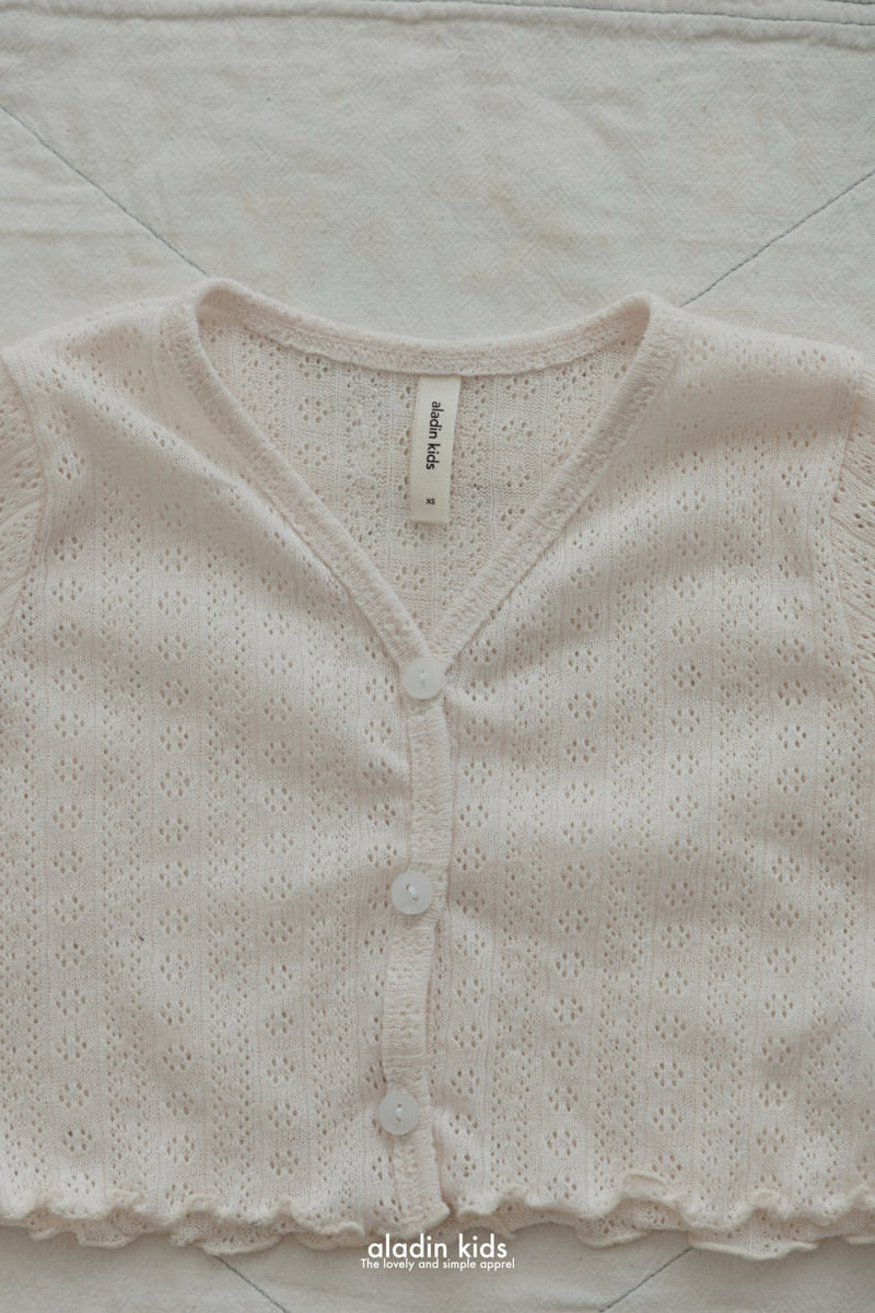 Aladin - Korean Children Fashion - #kidsstore - Eyelet V Cardigan - 5