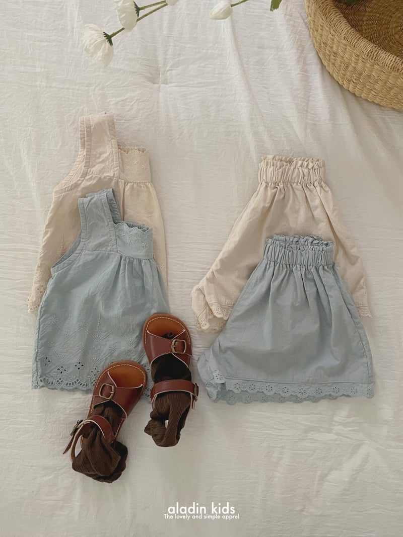 Aladin - Korean Children Fashion - #kidzfashiontrend - Lace Sleeveless Blouse - 7