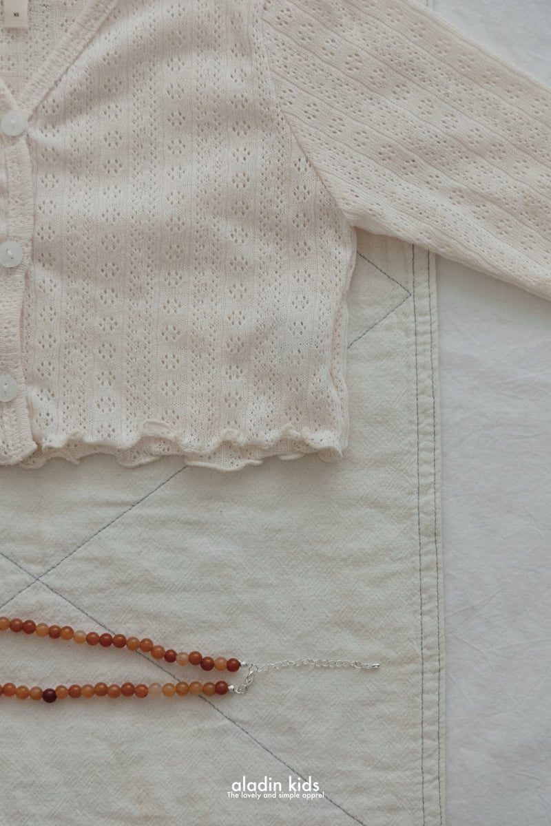 Aladin - Korean Children Fashion - #kidzfashiontrend - Eyelet V Cardigan - 6