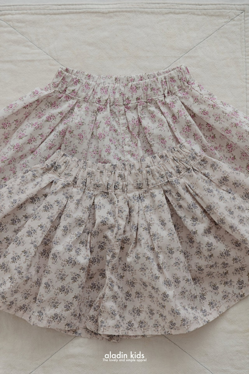 Aladin - Korean Children Fashion - #Kfashion4kids - Flower Pleats Skirt Pants - 4