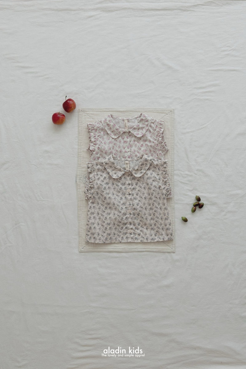 Aladin - Korean Children Fashion - #minifashionista - Flower Collar Blouse