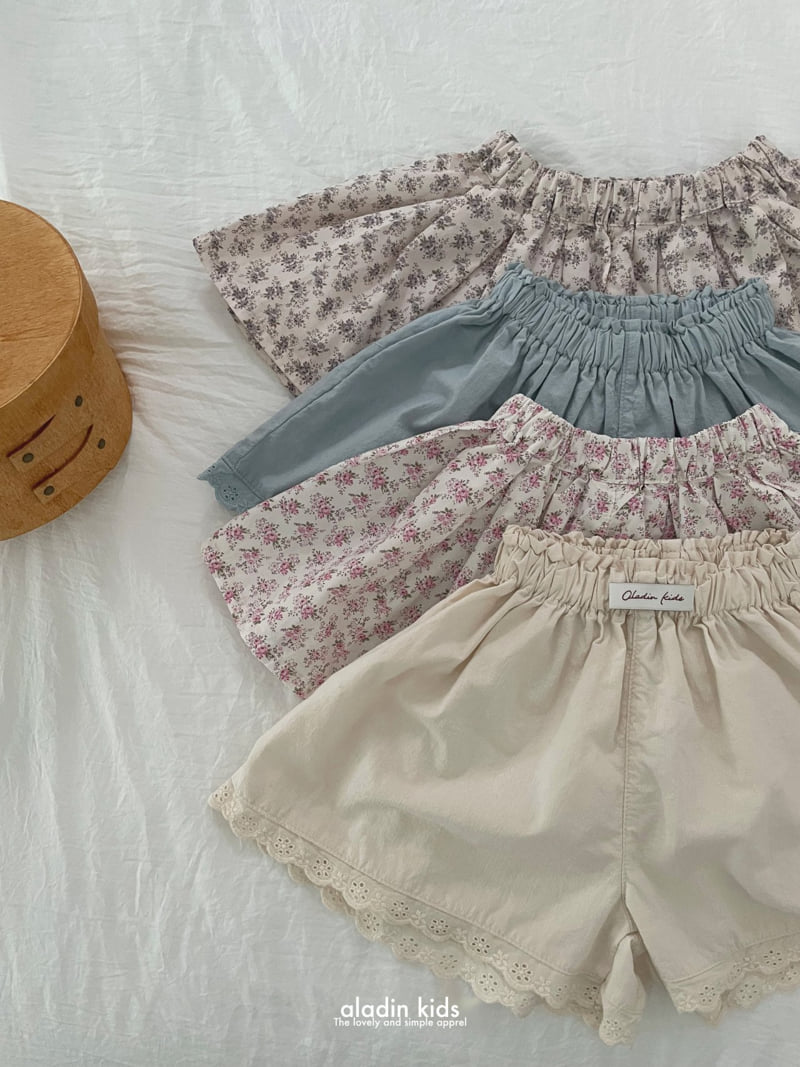 Aladin - Korean Children Fashion - #todddlerfashion - Flower Pleats Skirt Pants - 8