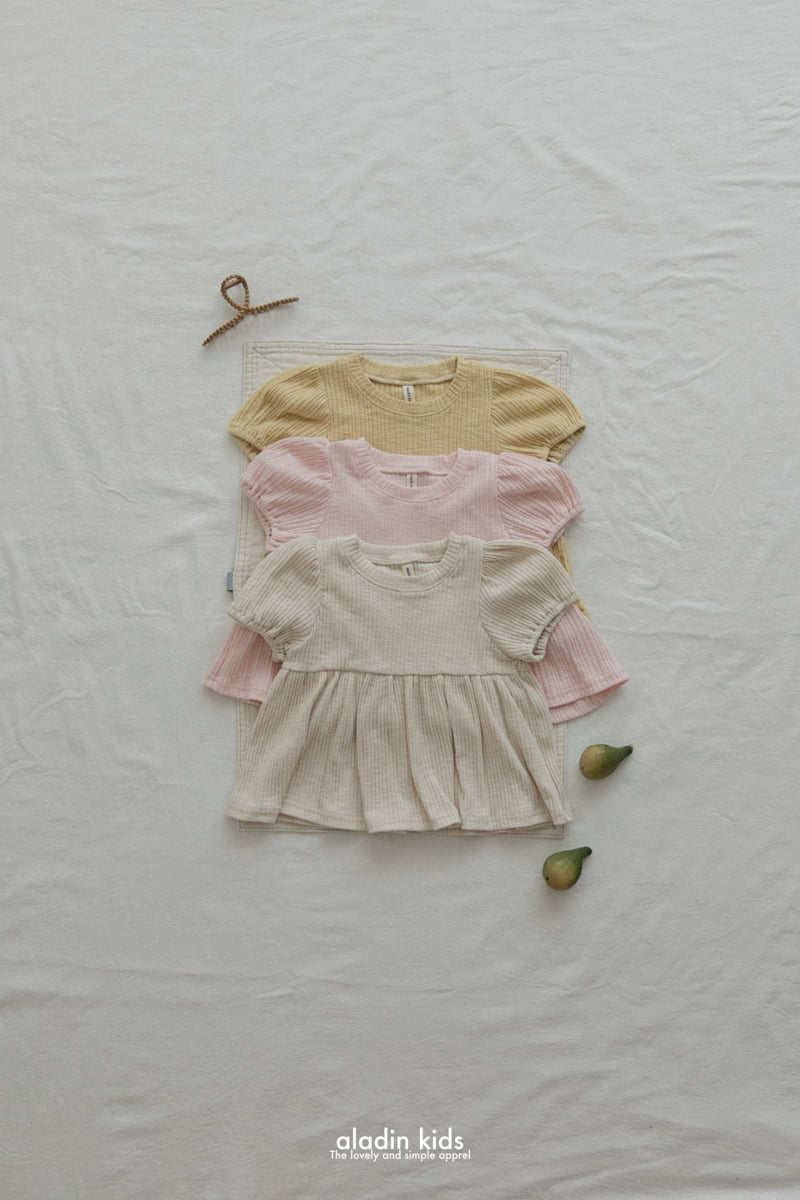 Aladin - Korean Children Fashion - #toddlerclothing - Signature Ribbed Blouse
