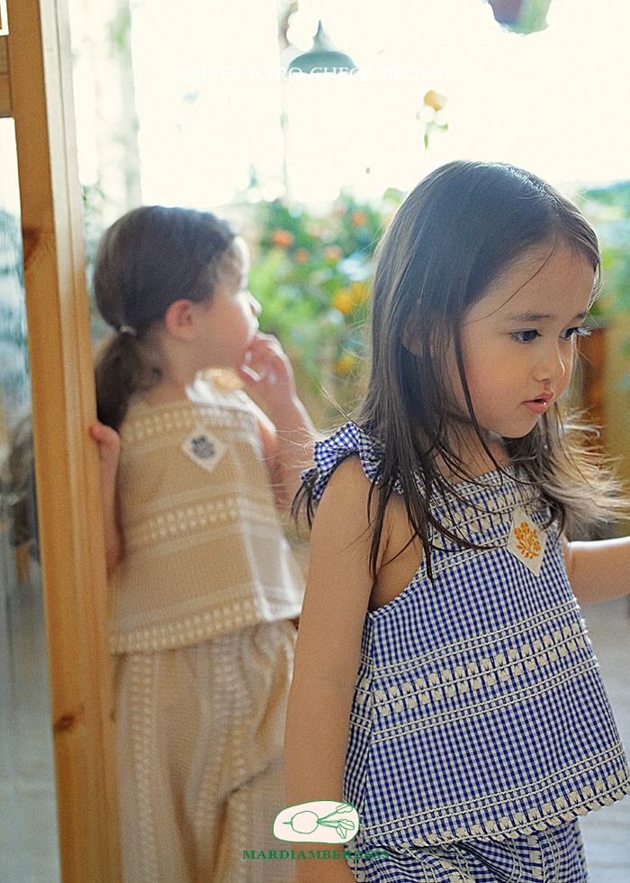 Amber - Korean Children Fashion - #kidsshorts - Baro Check Blouse - 2