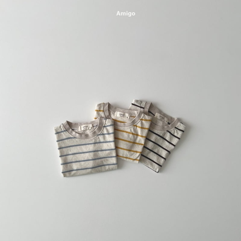 Amigo - Korean Children Fashion - #childrensboutique - Moomin Linen Stripe Tee - 7