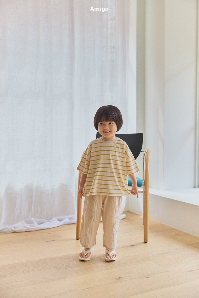 Amigo - Korean Children Fashion - #designkidswear - Moomin Linen Stripe Tee - 8