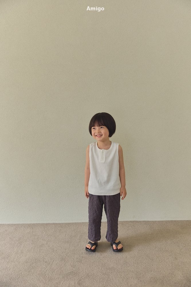 Amigo - Korean Children Fashion - #designkidswear - Lunch Solid Sleeveless - 9