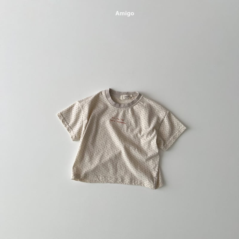 Amigo - Korean Children Fashion - #designkidswear - Linen Dot Tee - 3
