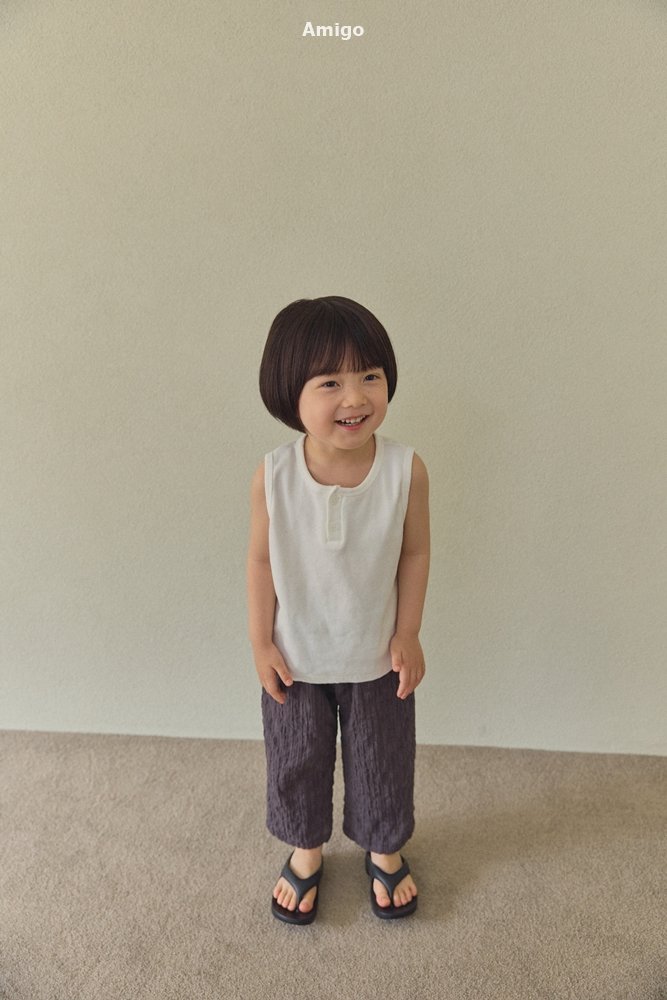 Amigo - Korean Children Fashion - #discoveringself - Lunch Solid Sleeveless - 10