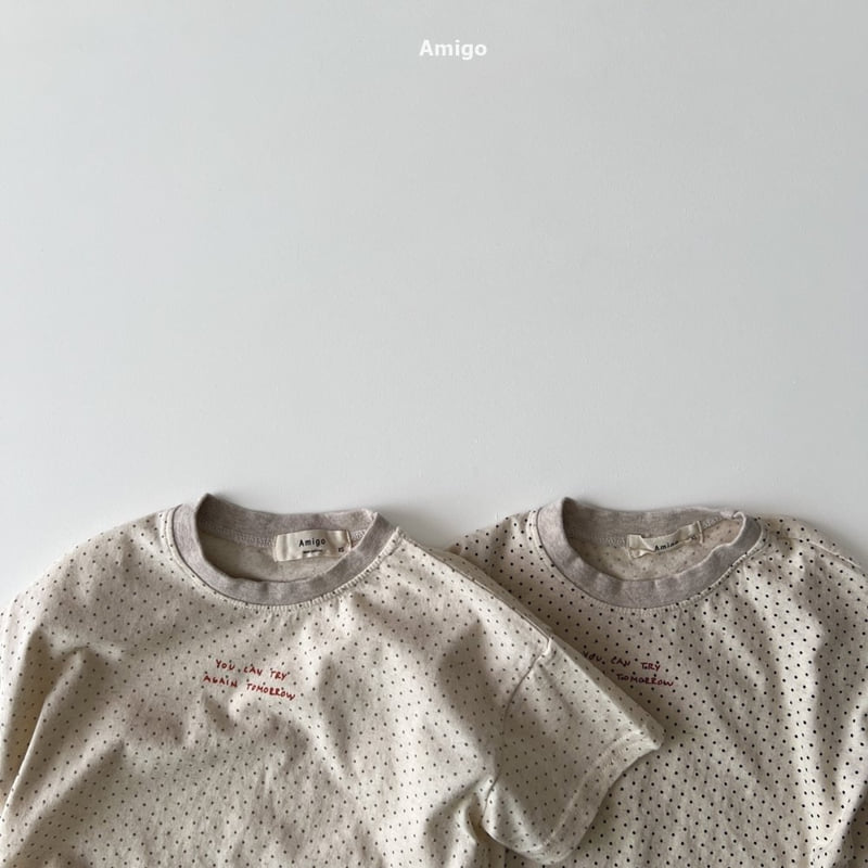 Amigo - Korean Children Fashion - #designkidswear - Linen Dot Tee - 4