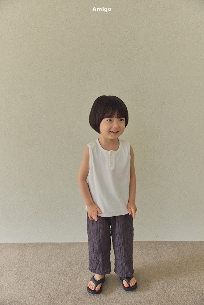 Amigo - Korean Children Fashion - #fashionkids - Lunch Solid Sleeveless - 11