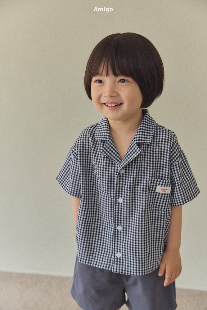 Amigo - Korean Children Fashion - #kidsshorts - Check Shirt - 7
