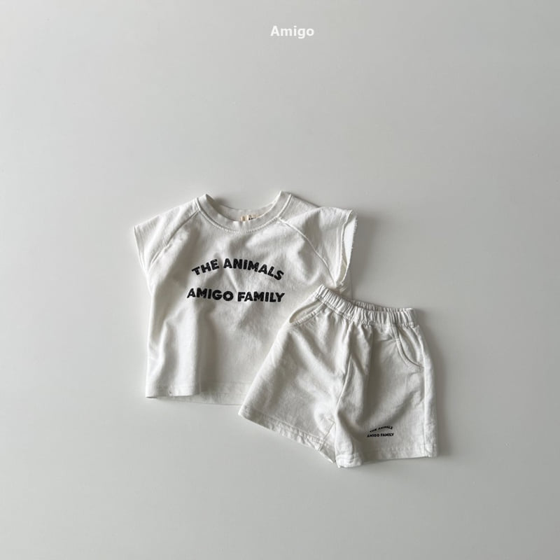 Amigo - Korean Children Fashion - #kidsshorts - Family Set - 2