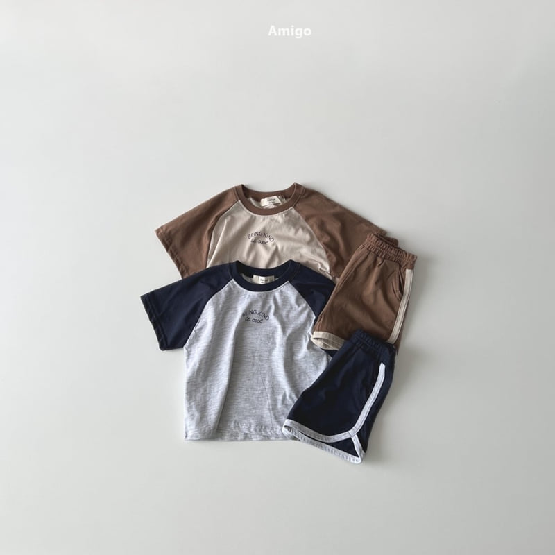 Amigo - Korean Children Fashion - #kidsstore - Cool Raglan Set - 2