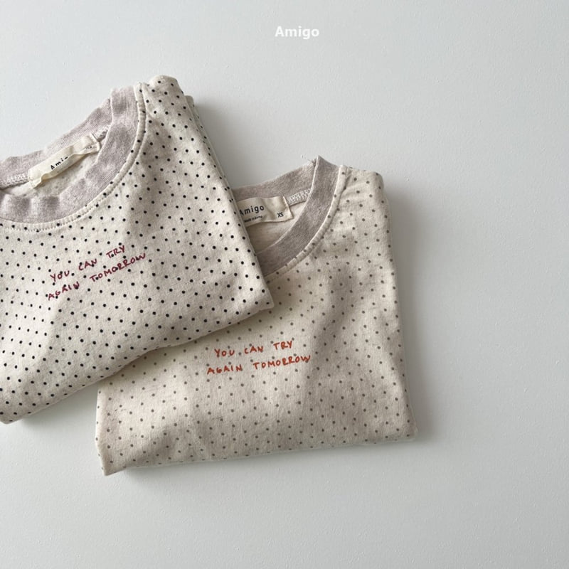 Amigo - Korean Children Fashion - #kidsstore - Linen Dot Tee - 7