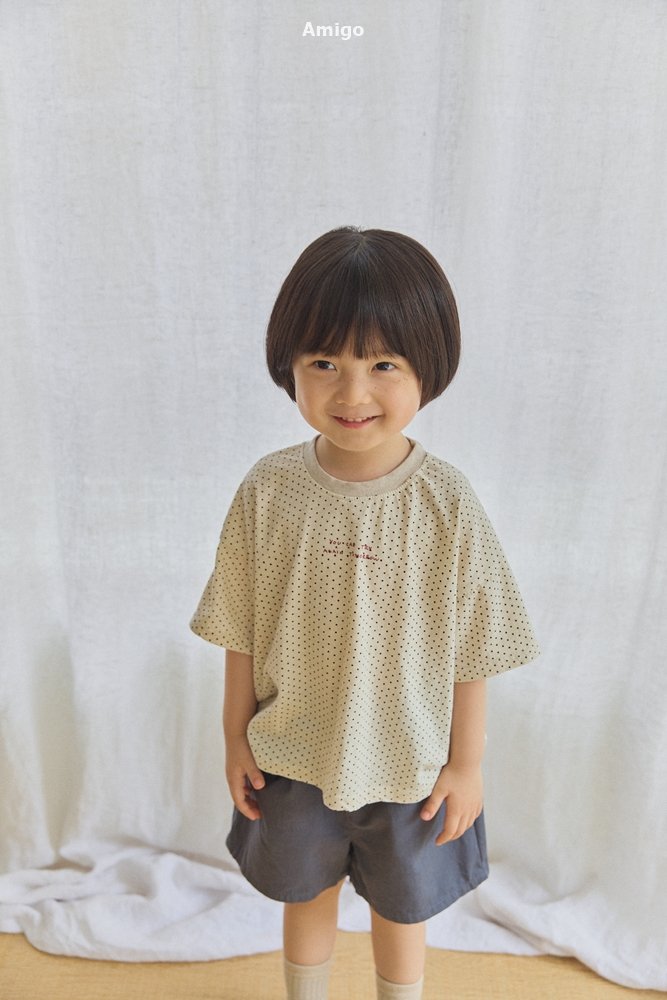 Amigo - Korean Children Fashion - #littlefashionista - Linen Dot Tee - 10