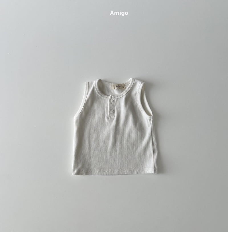 Amigo - Korean Children Fashion - #magicofchildhood - Lunch Solid Sleeveless - 3