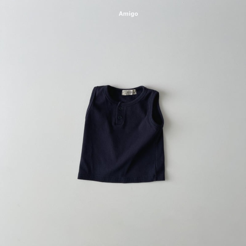 Amigo - Korean Children Fashion - #magicofchildhood - Lunch Solid Sleeveless - 4