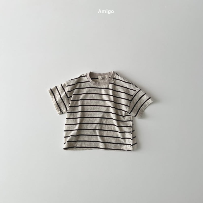 Amigo - Korean Children Fashion - #prettylittlegirls - Moomin Linen Stripe Tee - 2