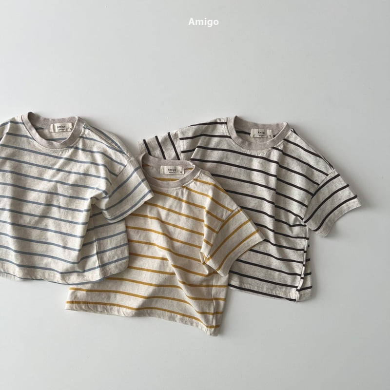 Amigo - Korean Children Fashion - #stylishchildhood - Moomin Linen Stripe Tee - 5