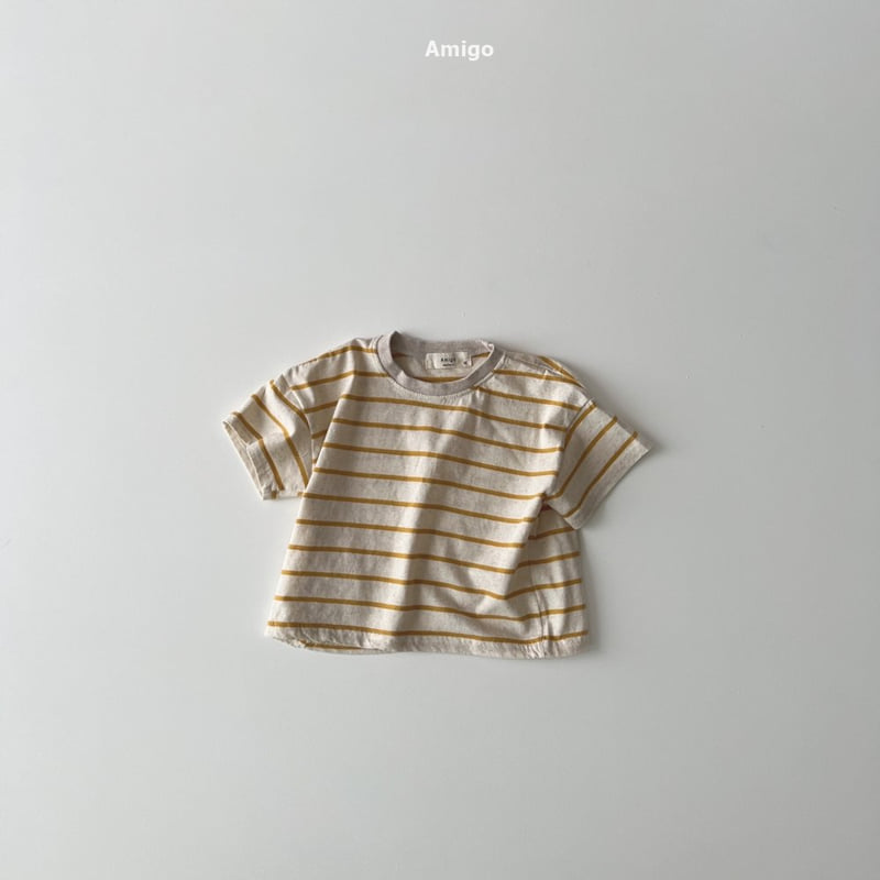 Amigo - Korean Children Fashion - #todddlerfashion - Moomin Linen Stripe Tee - 4