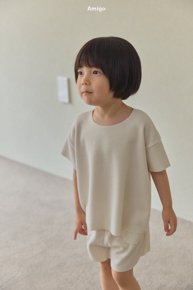 Amigo - Korean Children Fashion - #toddlerclothing - Vera Ribbed Set - 9