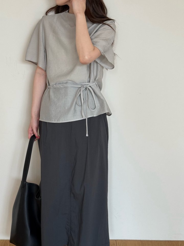 Amygrace - Korean Women Fashion - #momslook - Half High Neck Blouse - 6