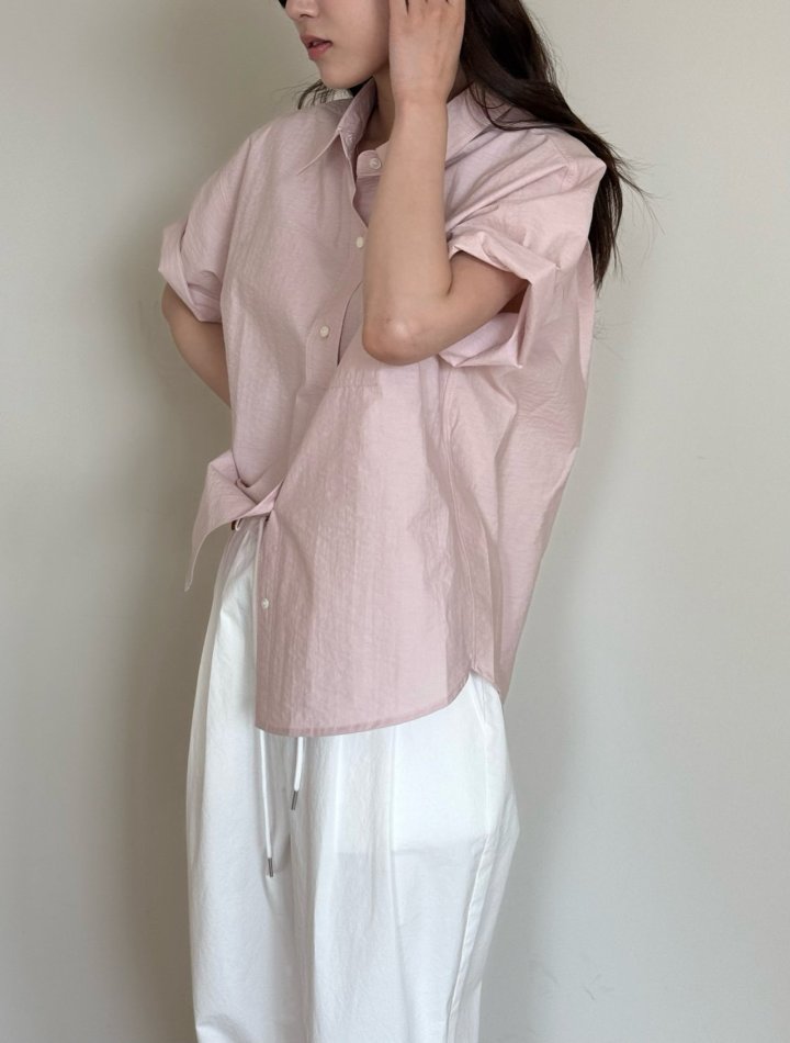 Amygrace - Korean Women Fashion - #womensfashion - Noel Short Sleeved Shirt - 4
