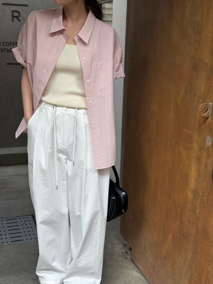 Amygrace - Korean Women Fashion - #momslook - Noel Short Sleeved Shirt - 8