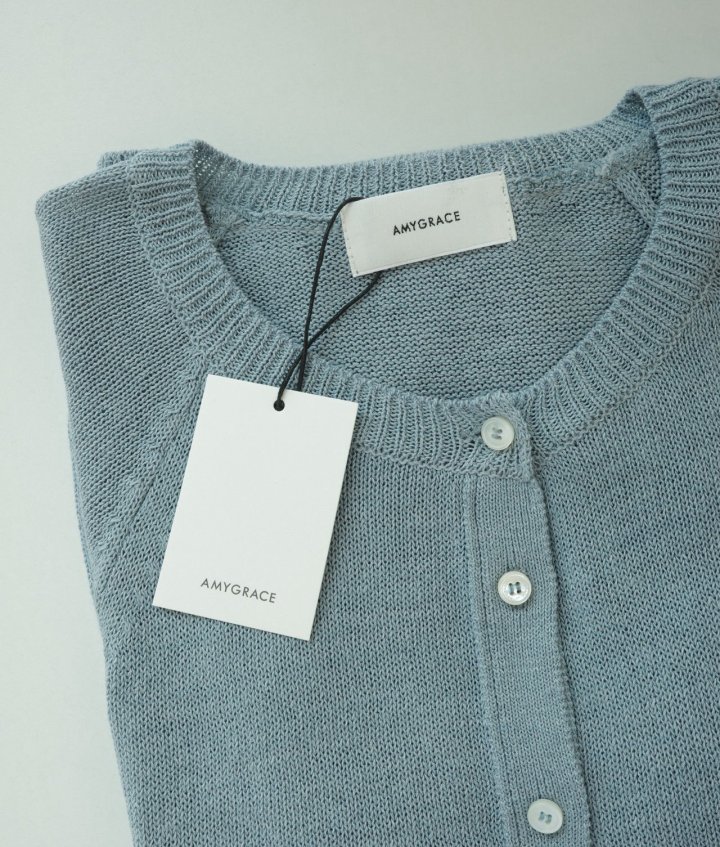 Amygrace - Korean Women Fashion - #momslook - Roman Linen Cardigan - 2