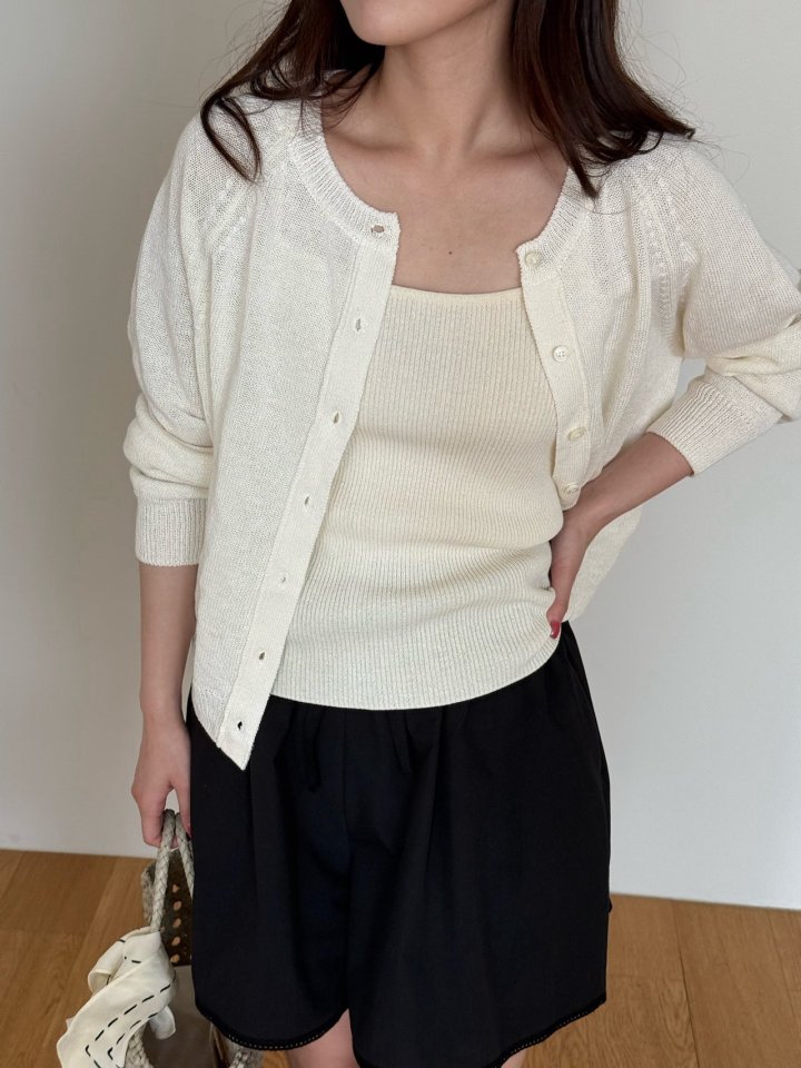 Amygrace - Korean Women Fashion - #womensfashion - Roman Linen Cardigan - 4