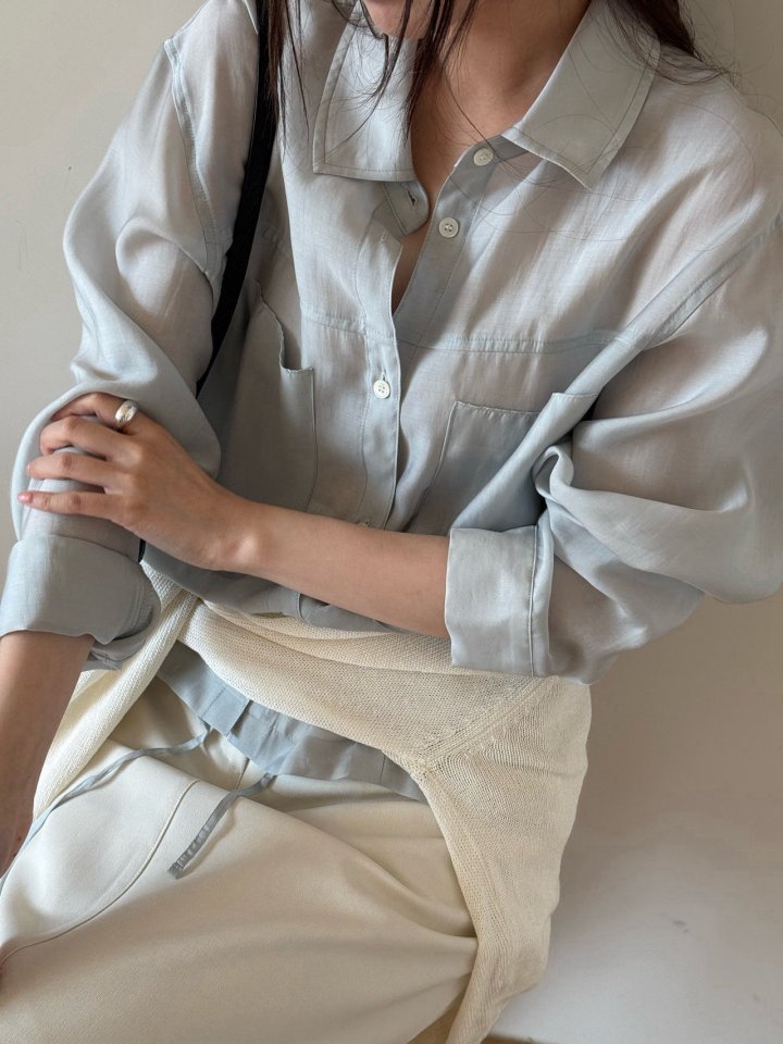 Amygrace - Korean Women Fashion - #womensfashion - Ribbon String Blouse - 4