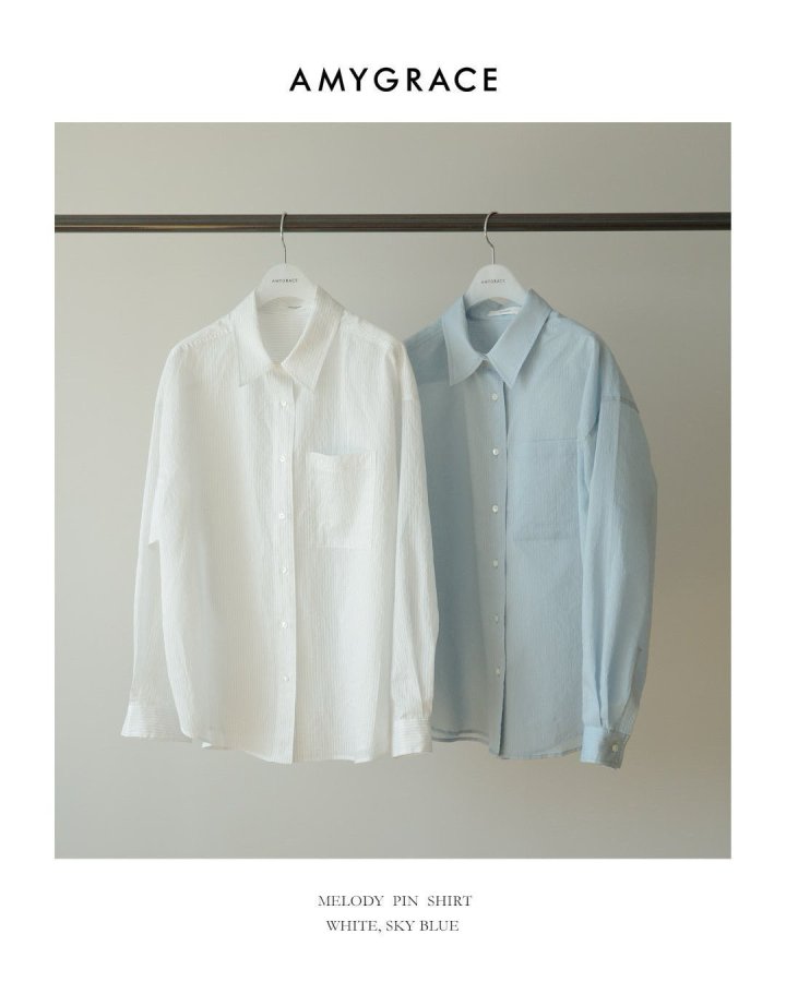 Amygrace - Korean Women Fashion - #momslook - Melody Shirt - 10