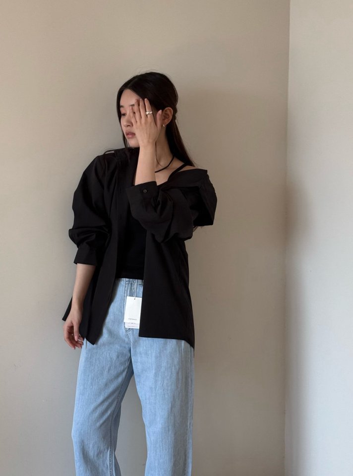 Amygrace - Korean Women Fashion - #momslook - Tint Hood Shirt - 8