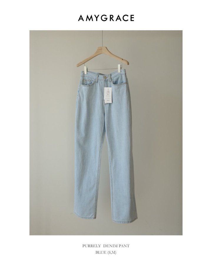 Amygrace - Korean Women Fashion - #momslook - Purely Denim Pants - 2