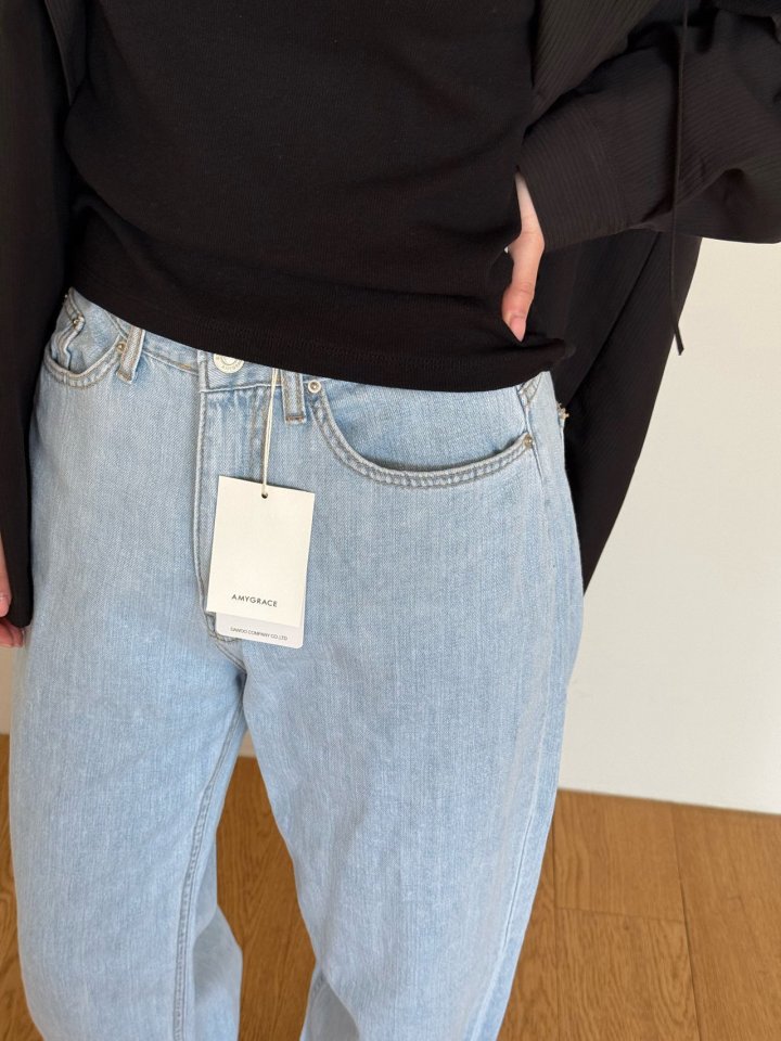 Amygrace - Korean Women Fashion - #womensfashion - Purely Denim Pants - 4