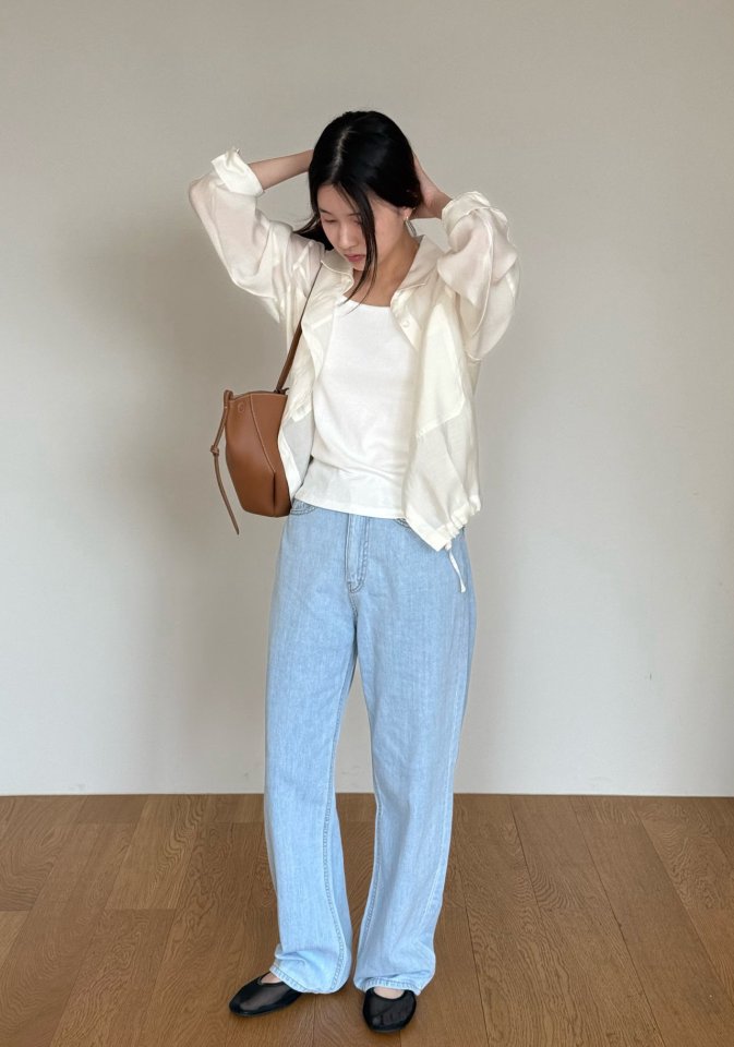 Amygrace - Korean Women Fashion - #vintageinspired - Purely Denim Pants - 8